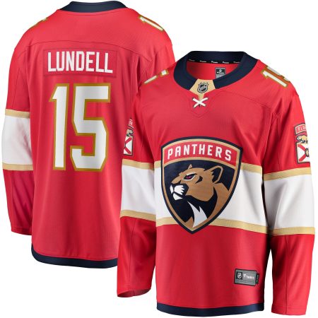 Men's Fanatics Branded Anton Lundell Red Florida Panthers Home Breakaway Player Jersey